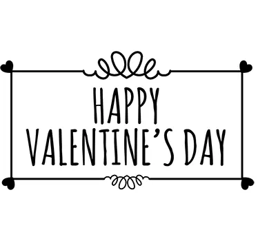 Sticker carte Saint-Valentin coeurs - TenStickers