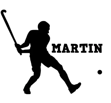 Sticker mural Sport Joueur de hockey personnalisable - TenStickers