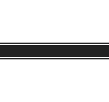 Sticker voiture bandes blanches - TenStickers