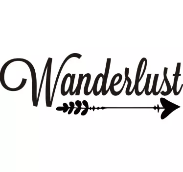 Sticker Maison Flèche Wanderlust - TenStickers