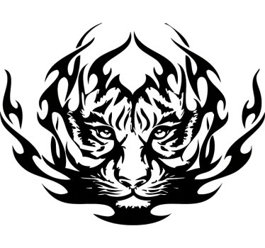 Sticker voiture flamme tribale animale - TenStickers