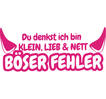 Sticker voiture mauvaise erreur diable rose - TenStickers