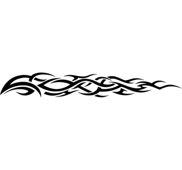 Sticker voiture flamme tribale longue - TenStickers