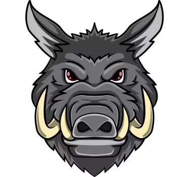 Sticker Animal Voiture de Sanglier - TenStickers