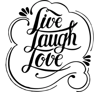 Sticker Maison Live Laugh Love - TenStickers