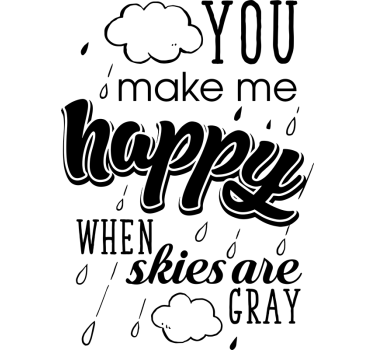 Sticker Mural You Make Me Happy - TenStickers