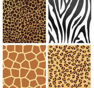 Sticker carrelage motifs animal print - TenStickers