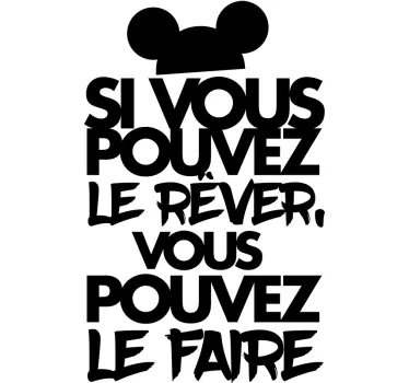 autocollant muraux salon citation Walt Disney - TenStickers