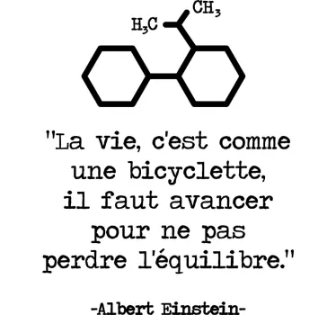 Sticker citation vie Albert Einstein - TenStickers