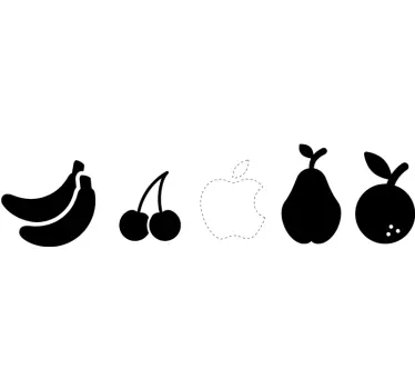 Stickers Dessin Variété Fruit pour Mac - TenStickers