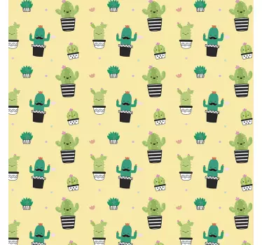 Sticker Chambre Enfant Motif de Dessins de Cactus - TenStickers