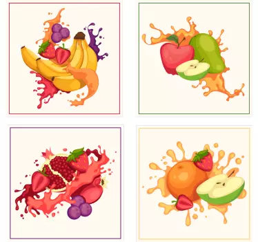 Sticker Maison Collages de Fruits - TenStickers