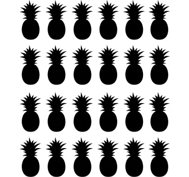 Sticker Maison Motif Ananas Monochrome - TenStickers