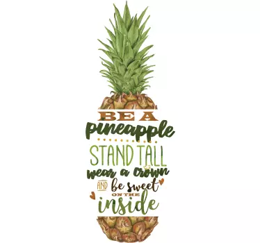 Sticker Maison Texte Ananas - TenStickers