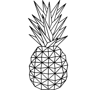 Sticker Maison Ananas Géométrique - TenStickers