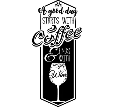 Sticker Maison Café et Vin - TenStickers