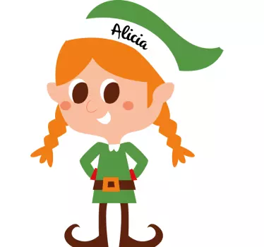 Sticker Chambre Enfant Elfe Fille Personnalisable - TenStickers