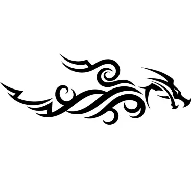 Sticker voiture dragon style tribal - TenStickers