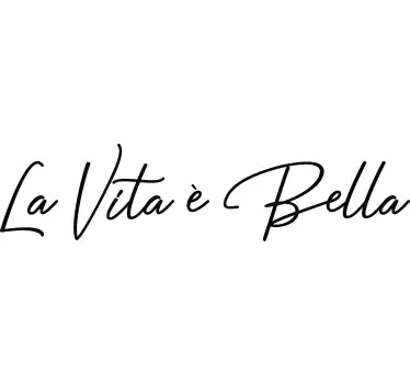 Autocollant voiture La vita è bella - TenStickers