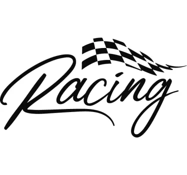 Sticker Texte Personnalisé Racing - TenStickers
