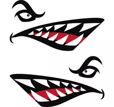 Sticker Camion Dents d'un Requin - TenStickers