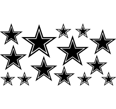 Pack de 14 Sticker Camion Tuning Étoiles - TenStickers