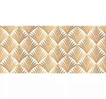 Sticker Tête de Lit Feuilles Géométriques - TenStickers