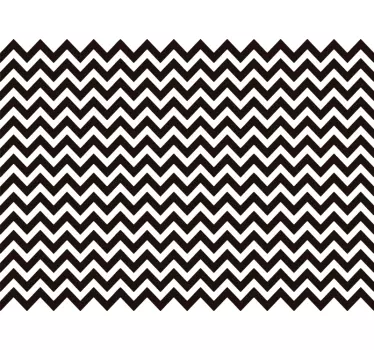 Sticker géométrique lignes zigzags monochrome - TenStickers