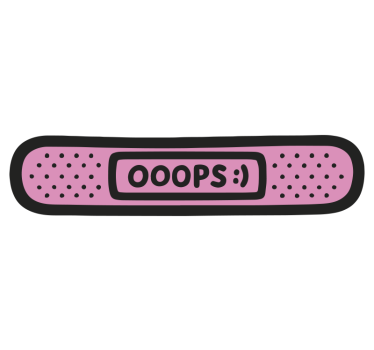 Sticker voiture pansement rose "oups" - TenStickers