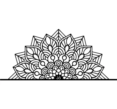 Sticker tête de lit mandala yoga - TenStickers