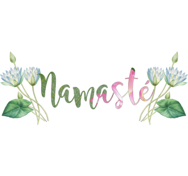 Sticker Mural Tête de Lit Namaste - TenStickers