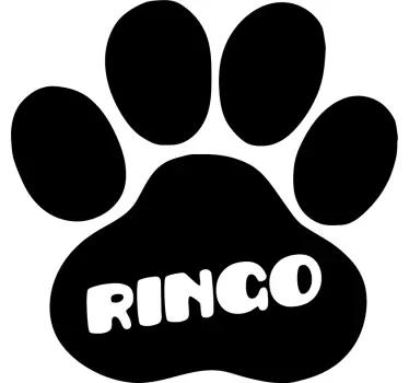Sticker voiture patte de chien personnalisable - TenStickers