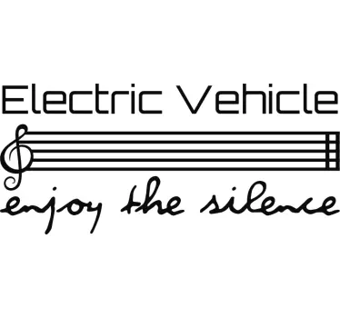 Autocollant Voiture éléctrique silence - TenStickers