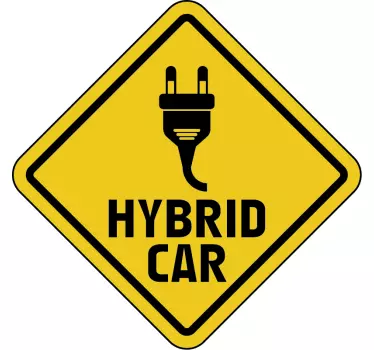 Sticker Voiture Voiture Hybride - TenStickers