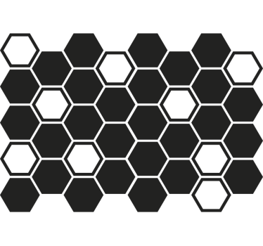 Sticker voiture motif en nid d'abeille hexagonal - TenStickers