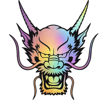 Sticker voiture design multicolore - TenStickers