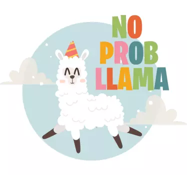 Sticker Mural Dessin Lama - TenStickers