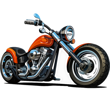 Sticker moto ambiance classique cruiser - TenStickers
