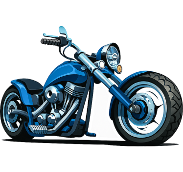 Sticker moto ambiance bleu cruiser - TenStickers