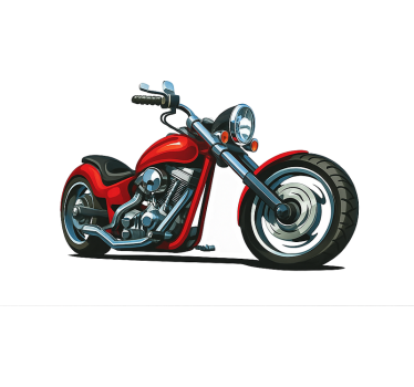 Sticker moto ambiance cruiser rouge - TenStickers