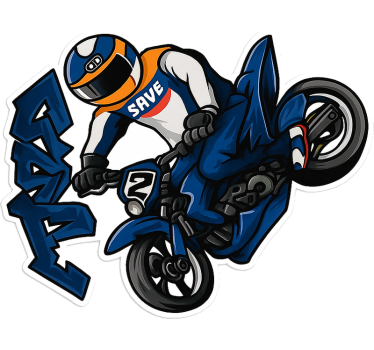 Sticker moto spray de rue - TenStickers