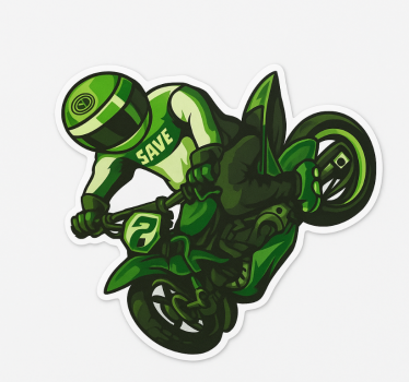 Sticker moto spray vert rider - TenStickers