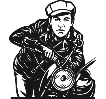 Sticker moto Âme de biker d'hollywood - TenStickers