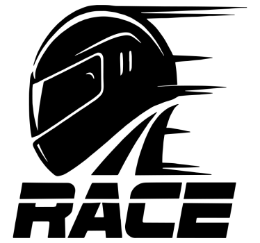 Sticker moto identité de casque de course - TenStickers