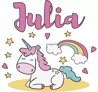 Sticker Chambre Enfant Licorne Endormie - TenStickers