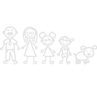 Sticker voiture famille cœur heureux - TenStickers