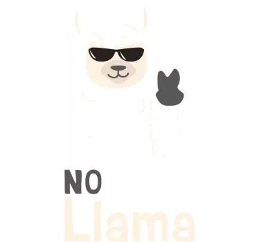 Sticker Voiture No Drama Llama - TenStickers