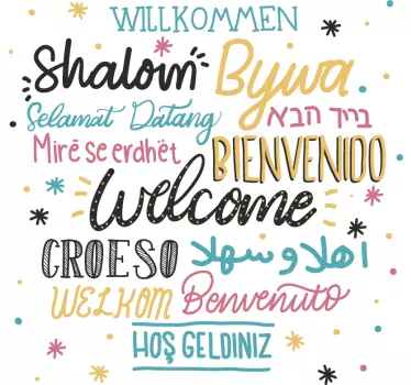 Sticker Maison Bienvenue Multilingue - TenStickers