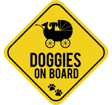 Autocollant Bébé à Bord Doggies on Board - TenStickers
