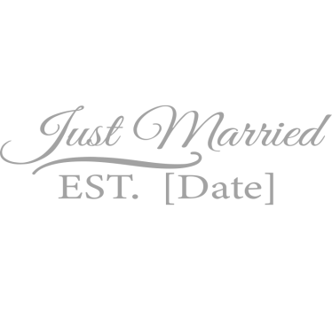 Sticker voiture autocollant just married - TenStickers
